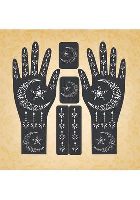 Full Hand Mehndi Sticker Design Full Hand Set Henna Tattoo Stencil For Women
