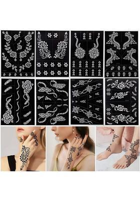 Heena Mehandi Tatto Stencil Set For Hand Body Fingure Face Heena Art Temporary Tatto For Kids, Girls & Women - Design-501