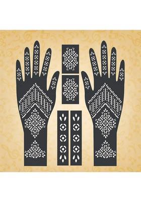 Full Hand Mehndi Sticker Design Full Hand Set Henna Tattoo Stencil For Women