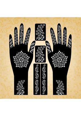 Full Hand Mehndi Sticker Design Full Hand Set Henna Tattoo Stencil For Women