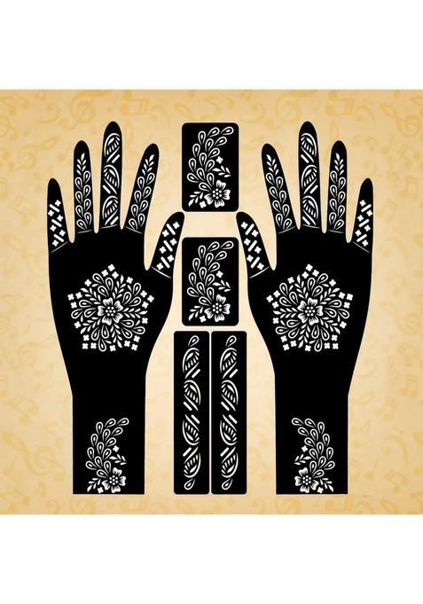 Full Hand Mehndi Sticker Design Full Hand Set Henna Tattoo Stencil For Women
