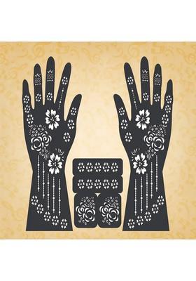 Full Hand Mehndi Sticker Design Full Hand Set Henna Tattoo Stencil For Women