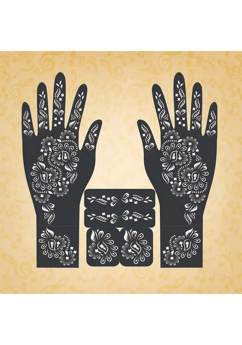 Full Hand Mehndi Sticker Design Full Hand Set Henna Tattoo Stencil For Women