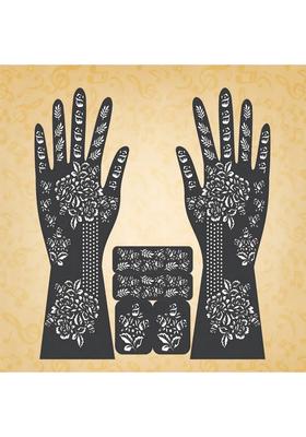 Full Hand Mehndi Sticker Design Full Hand Set Henna Tattoo Stencil For Women