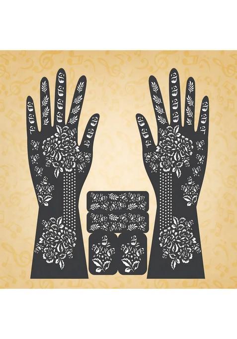 Full Hand Mehndi Sticker Design Full Hand Set Henna Tattoo Stencil For Women