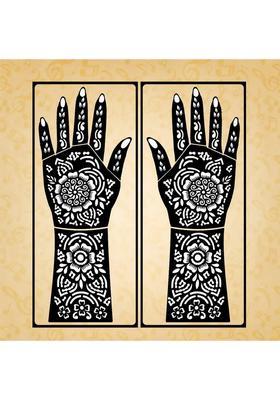 Full Hand Mehndi Sticker Design Full Hand Set Henna Tattoo Stencil For Women