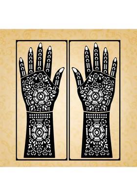 Full Hand Mehndi Sticker Design Full Hand Set Henna Tattoo Stencil For Women