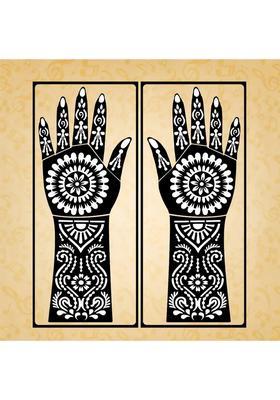 Full Hand Mehndi Sticker Design Full Hand Set Henna Tattoo Stencil For Women