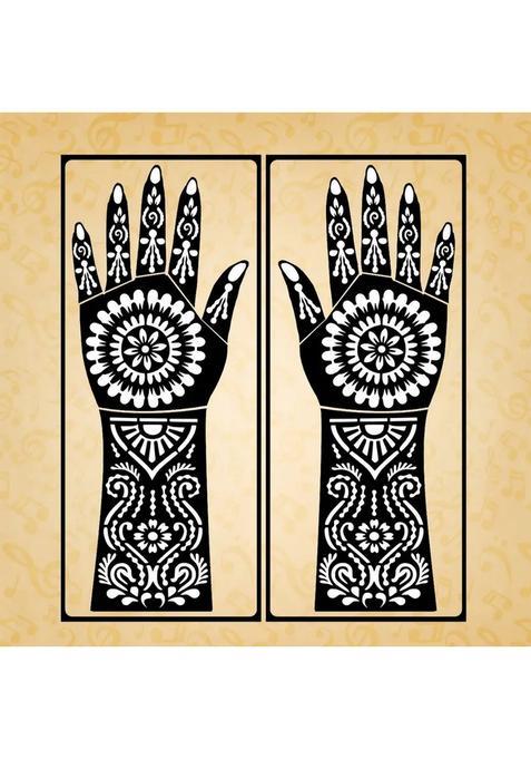 Full Hand Mehndi Sticker Design Full Hand Set Henna Tattoo Stencil For Women