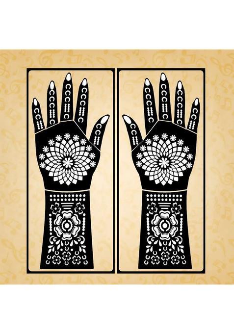 Full Hand Mehndi Sticker Design Full Hand Set Henna Tattoo Stencil For Women