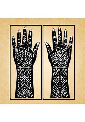 Full Hand Mehndi Sticker Design Full Hand Set Henna Tattoo Stencil For Women