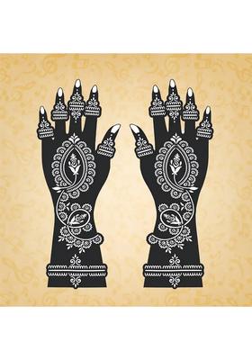 Full Hand Mehndi Sticker Design Full Hand Set Henna Tattoo Stencil For Women