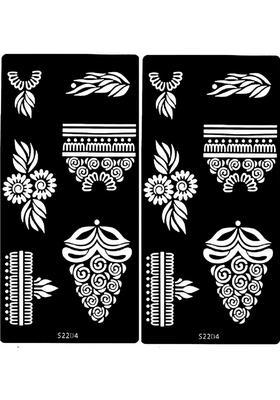 Henna Tattoo Stencil (Set For 2) Tattoo (Hands (Design-56)