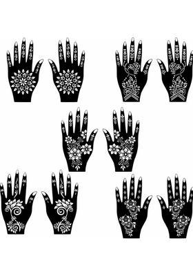 Henna Design Stencil Sticker Combo Set For Party, Wedding & Daily Fashion