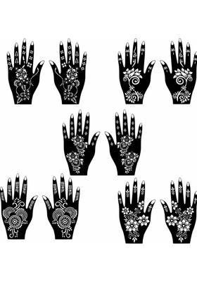 Easy Henna Combo Stencil Stickers Design For Beautiful Hands