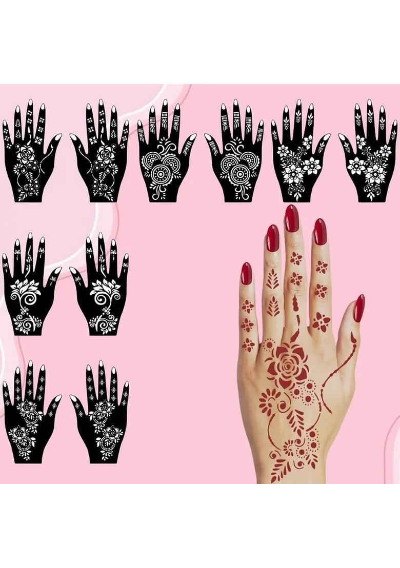 Easy Henna Combo Stencil Stickers Design For Beautiful Hands - Indya