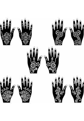 Mandala Mehndi Stencil Combo Sticker Design Set For Beautiful Hand