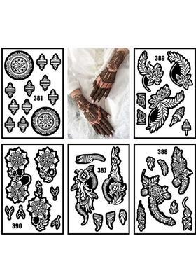 Quick Use Combo Mehndi Stencil Sticker Kit For Beautiful Hands