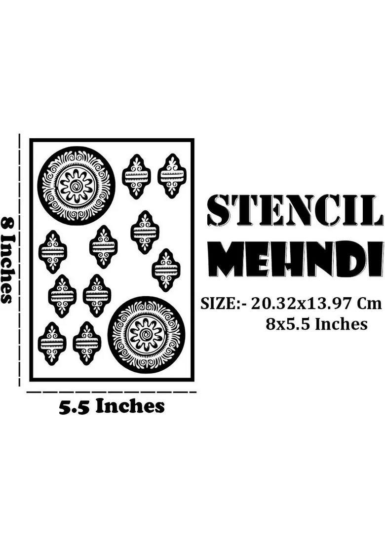 Quick Use Combo Mehndi Stencil Sticker Kit For Beautiful Hands - Indya