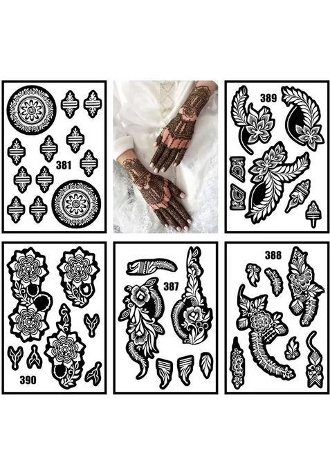 Quick Use Combo Mehndi Stencil Sticker Kit For Beautiful Hands