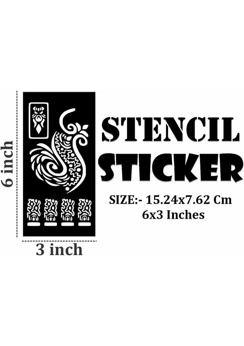 Intricate Design Mehndi Sticker For Children Learning Traditional Craft Skills - Indya