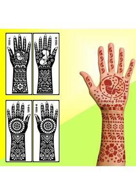 Motherhood Mehndi Sticker Stencil Baby Shower Party Temporary Henna Tattoo