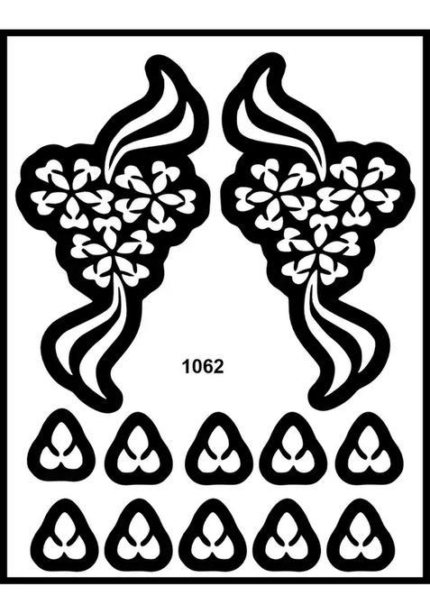 Occasion Wear Mehndi Stencils Sticker Kit For Just Stick & Go