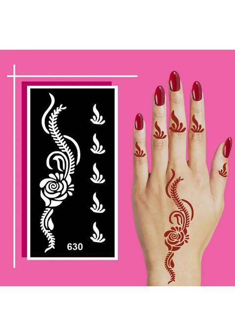 Practice Mehndi Sticker With Traditional Style Patterns For Kids