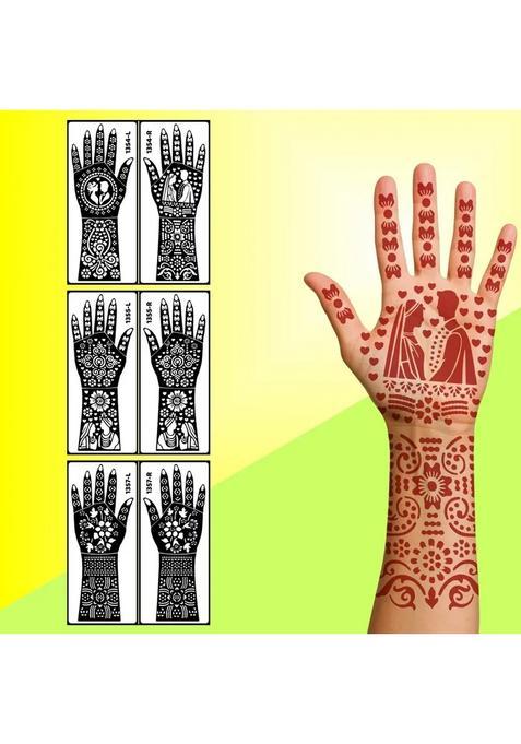 Henna Stencil Set Intricate Hand Designs For Parties, & Traditional Events