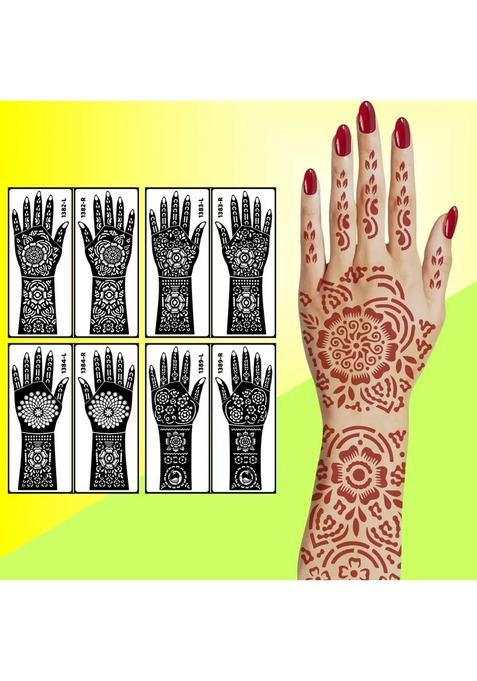 Wedding Special Full Hand Henna Stencil Sticker Combo For Bride
