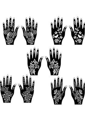 Beautiful Mehndi Art Stencil Sticker Combo For All Celebration & Party