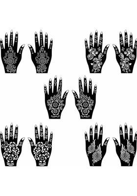 Easy To Use Combo Mehndi Stencil Sticker For Daily & All Event