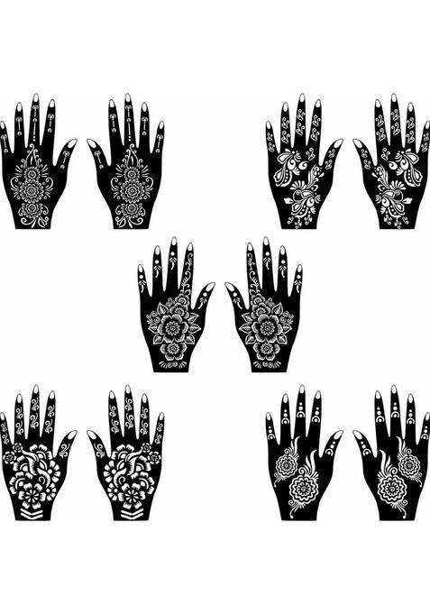 Easy To Use Combo Mehndi Stencil Sticker For Daily & All Event