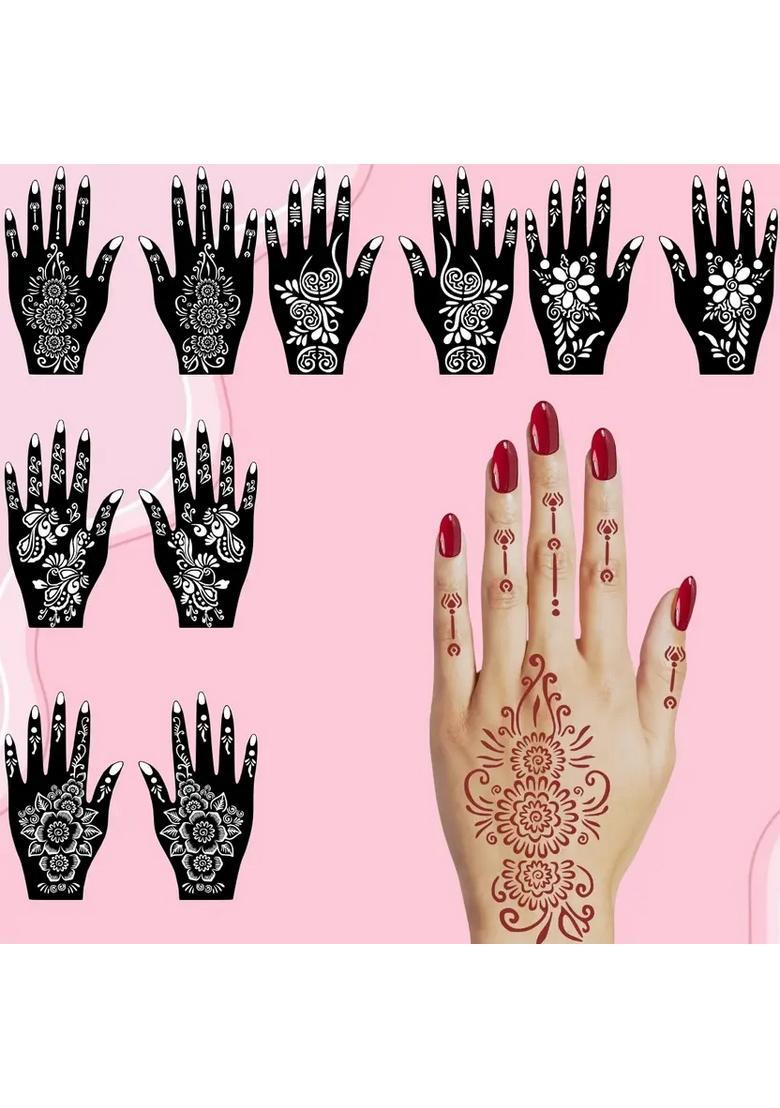 All Season Mehndi Stencil Sticker Combo For Function, Special Day & Celebration - Indya