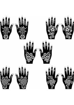 Artistic Festival Combo Mehndi Stencil Sticker Pack For All Events
