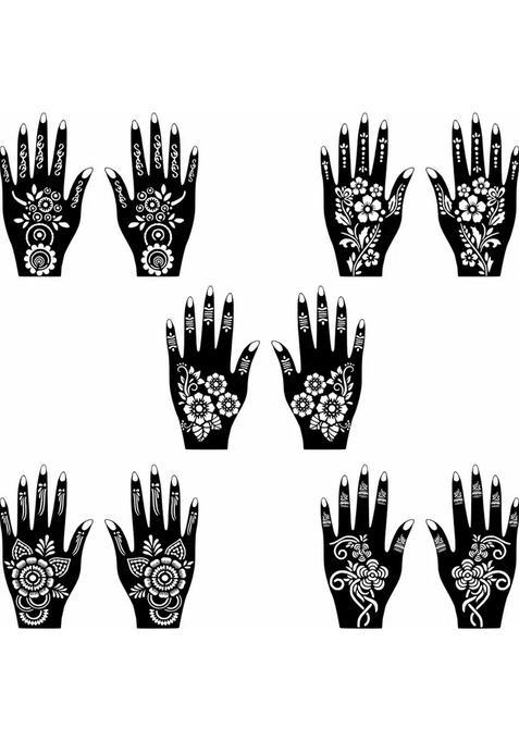 Artistic Festival Combo Mehndi Stencil Sticker Pack For All Events