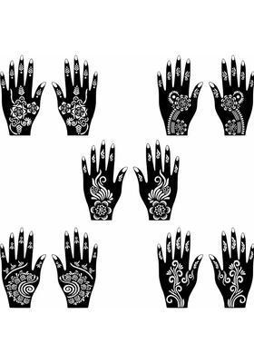All-In-One Mehndi Stencil Combo Sticker Set For Traditional & Casual Looks