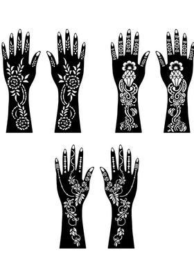 Henna Mehandi Tattoo Stencil Set