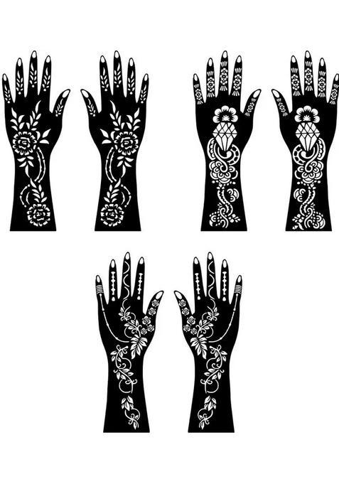 Henna Mehandi Tattoo Stencil Set
