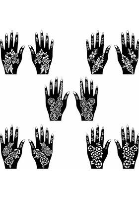 Mix Design Combo Mehndi Stencil Stickers For All Celebration