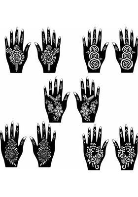Fun & Functional Combo Mehndi Stencil Sticker Design For Every Occasion