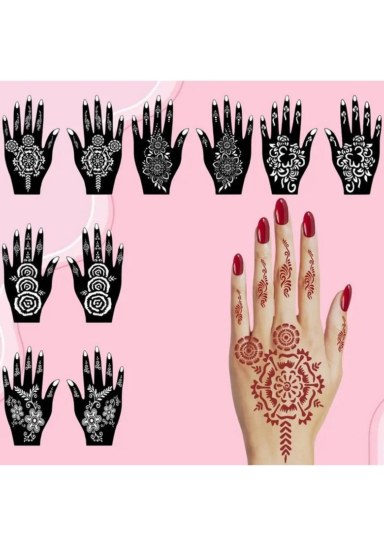 Fun & Functional Combo Mehndi Stencil Sticker Design For Every Occasion - Indya