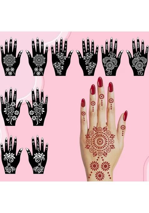 Henna Combo Mehndi Stencil Sticker For Smooth & Artistic Hand Designs