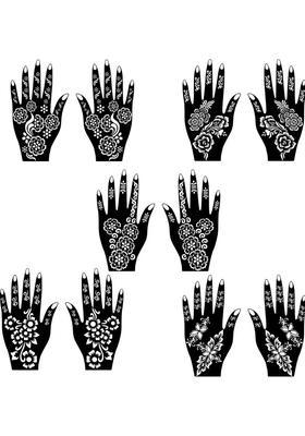 Artistic Design Mehndi Stencil Stickers Combo For Weddings, & Celebrations