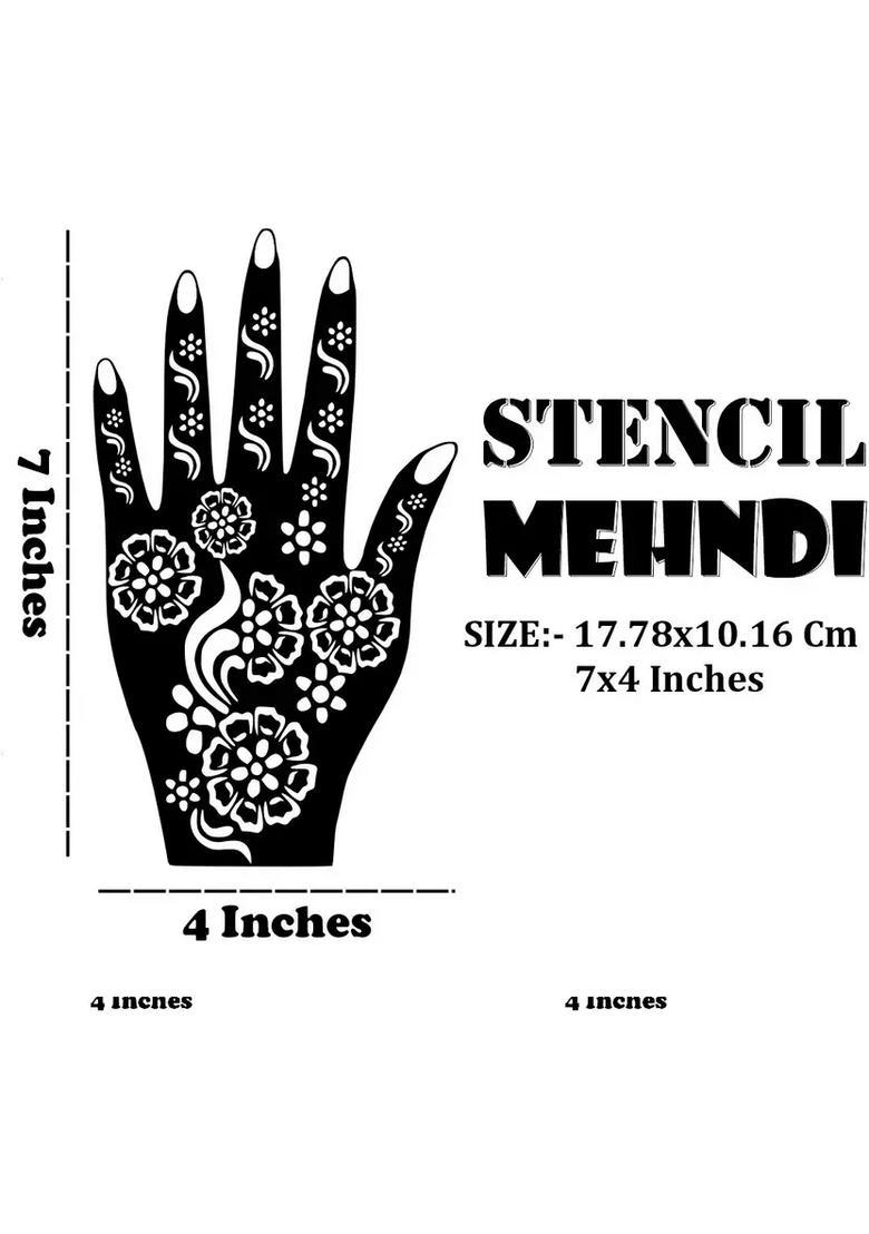 Mandala Combo Mehndi Stencils Sticker For Festive & Party Occasions - Indya