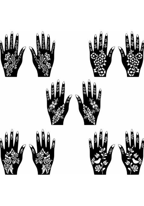 Easy-To-Use Mehndi Stencil Sticker Combo Collection For All Function