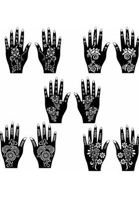 Easy & Elegant Mehndi Stencil Sticker Combo Design For All Festivals