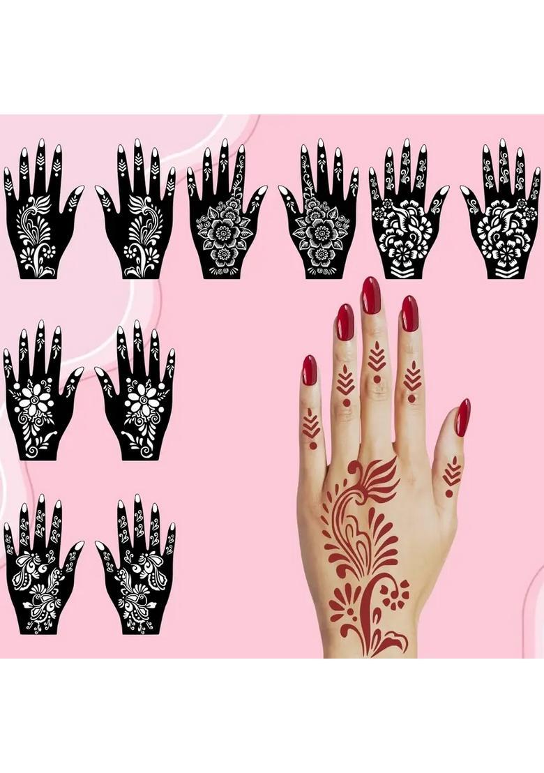 All Type Pattern Combo Mehndi Stencil Sticker For All Celebration - Indya