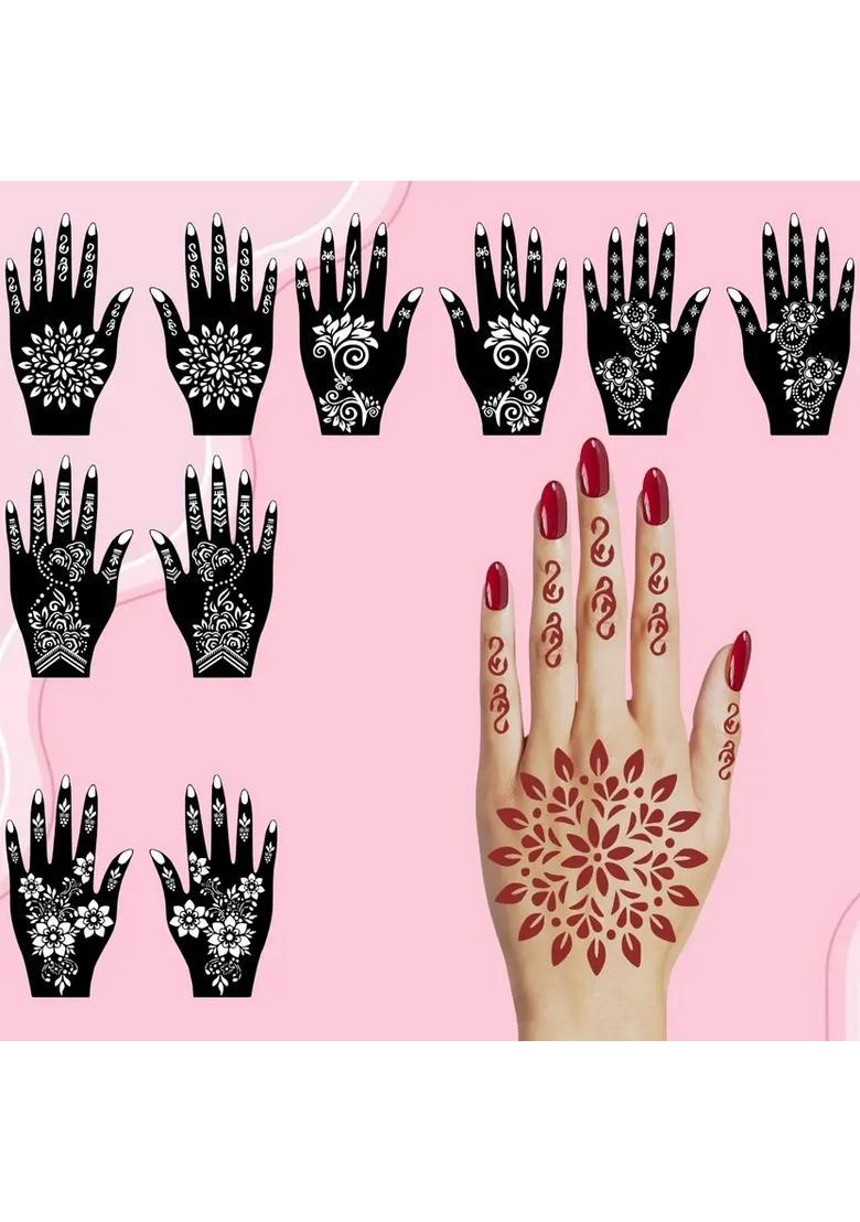 Henna Design Stencil Sticker Combo Set For Party, Wedding & Daily Fashion - Indya
