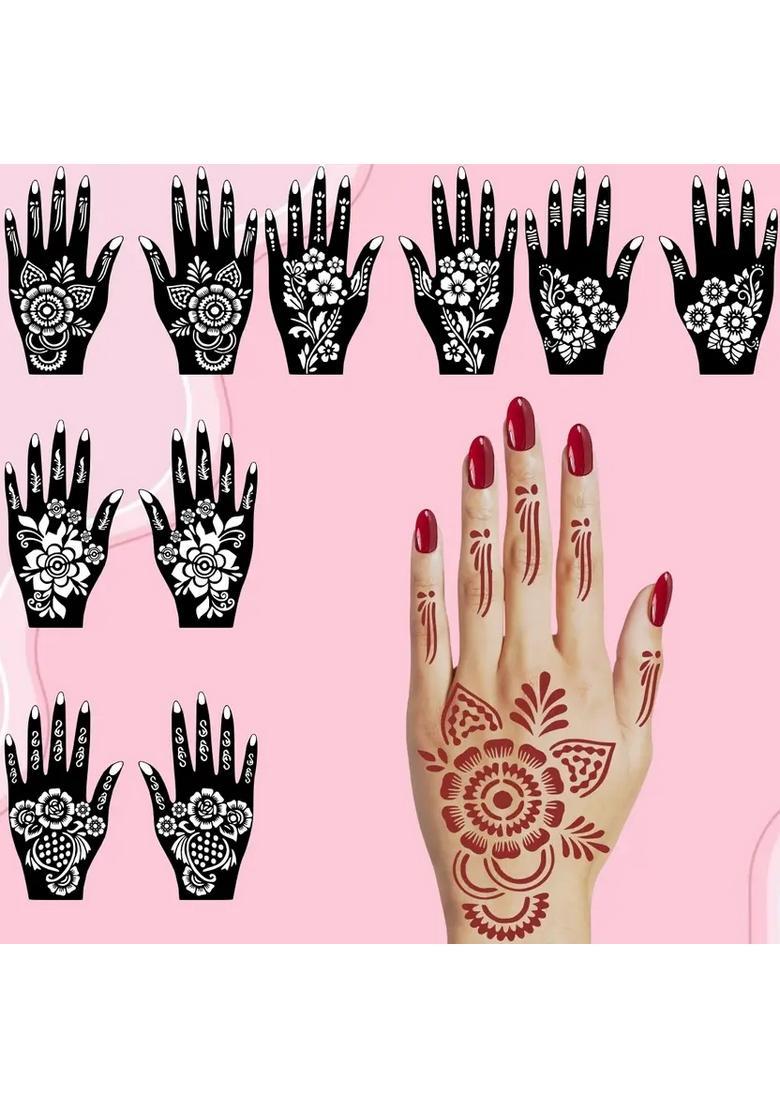 Traditional Mehndi Stencil Sticker Combo Pack For Wedding, Haldi & Festival - Indya